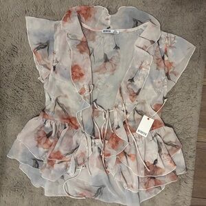 🌻 2FOR$20 - Floral Chiffon Women's Blouse